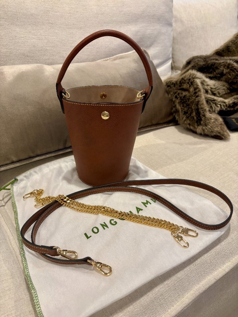 Longchamp Epure XS bucket bag